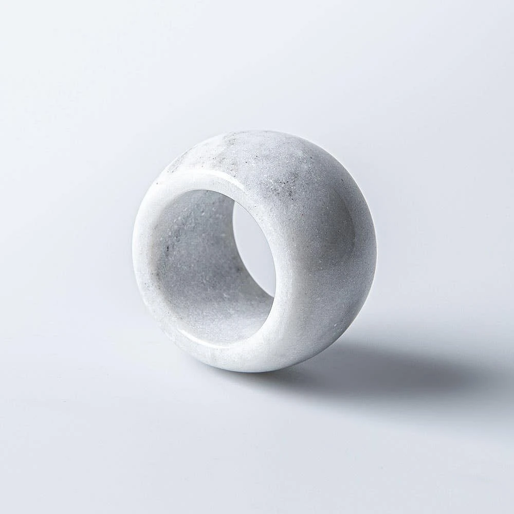 KSP Gather & Dine Marble Napkin Ring (White)
