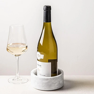KSP Marbelle Marble Wine Bottle Coaster (White)
