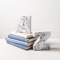 KSP Marbelle 'A-Z' Marble Bookend - Set of 2 (White)