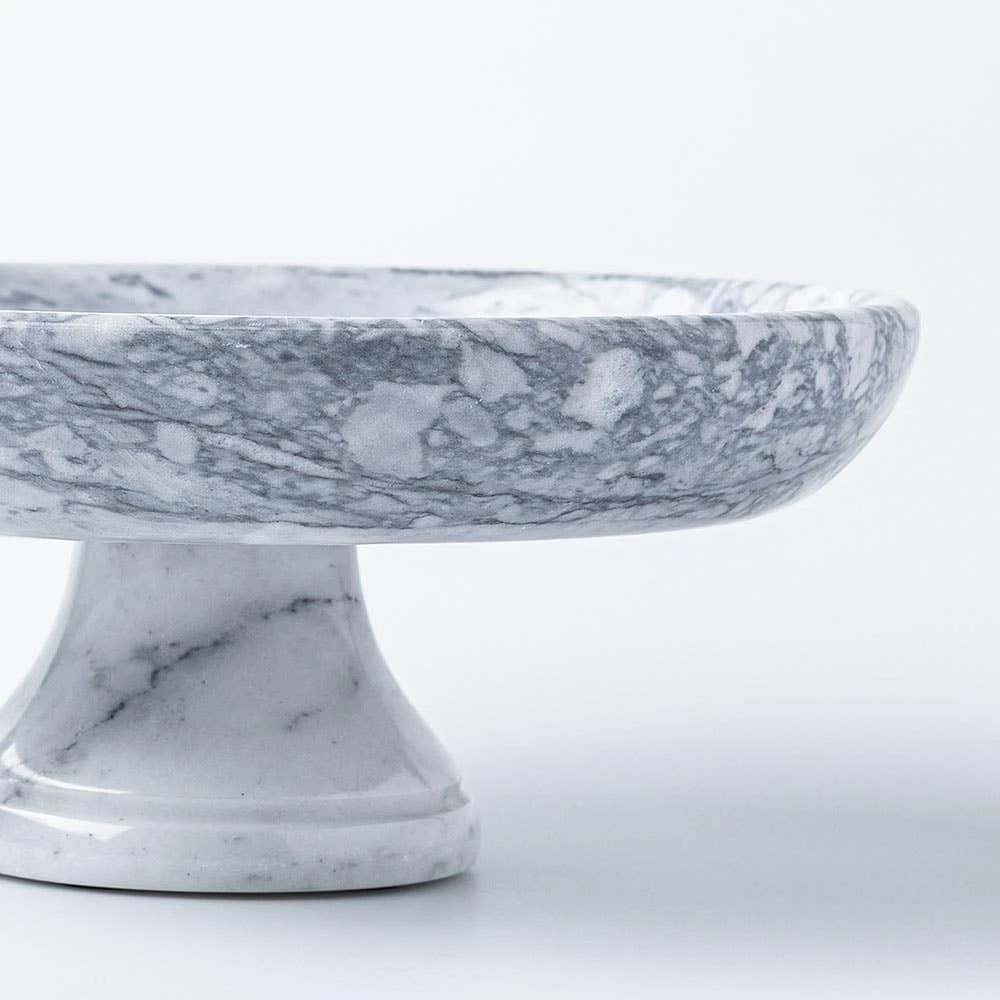 KSP Marbelle Marble Footed Fruit Bowl (White)