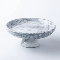 KSP Marbelle Marble Footed Fruit Bowl (White)