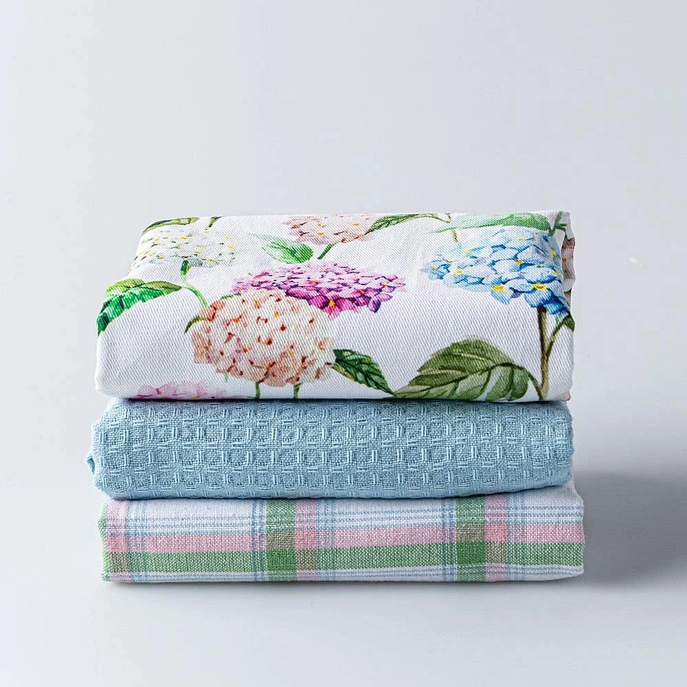 Harman Combo 'Hydrangea' Cotton Kitchen Towel - Set of 3