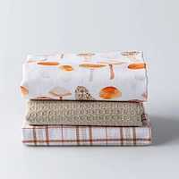Harman Combo 'Mushrooms' Cotton Kitchen Towel - Set of 3