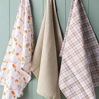 Harman Combo 'Mushrooms' Cotton Kitchen Towel - Set of 3