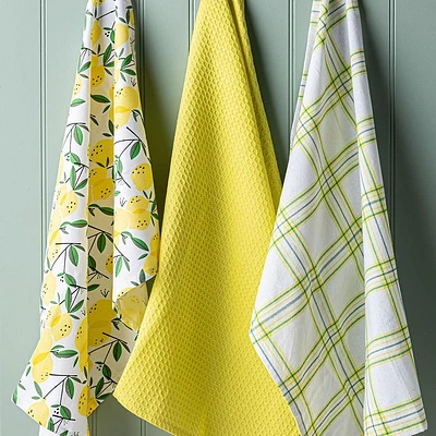 Harman Combo 'Lemon Tree' Cotton Kitchen Towel - Set of 3