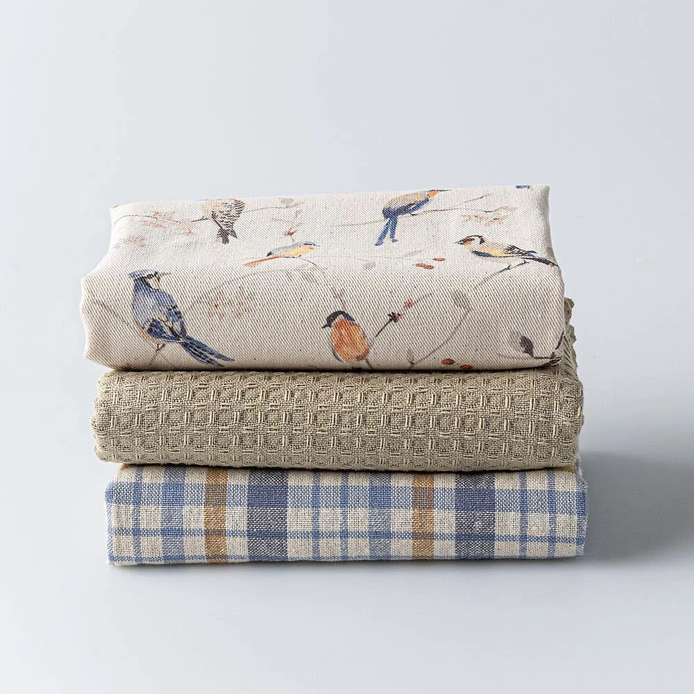 Harman Combo 'Birds' Cotton Kitchen Towel - Set of 3