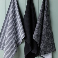Harman Combo 'Embroidered Geometric' Cotton Kitchen Towel - Set of 3