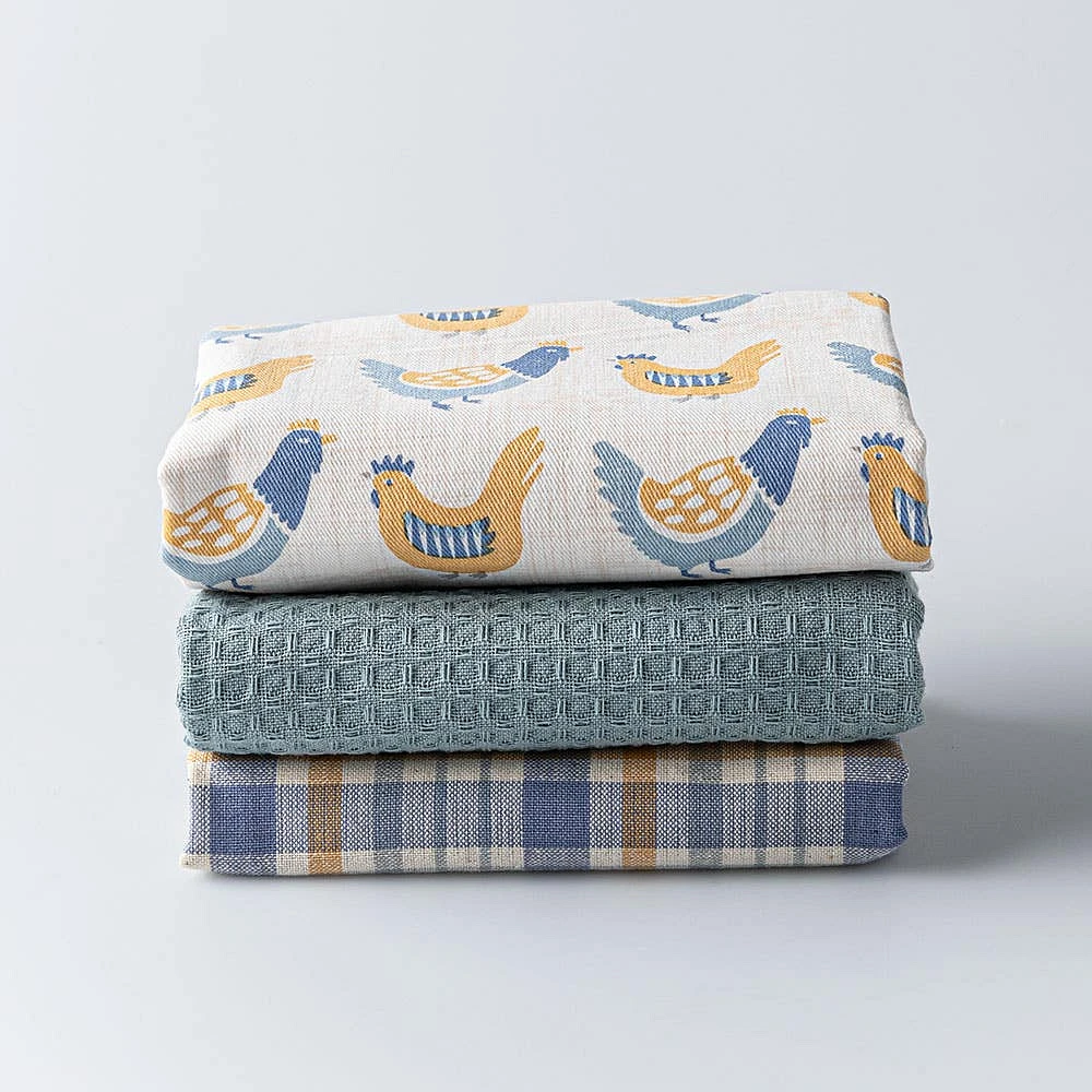 Harman Combo 'Rooster' Cotton Kitchen Towel - Set of 3