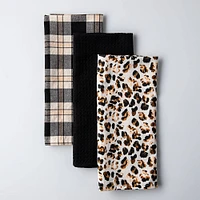 Harman Combo 'Leopard' Cotton Kitchen Towel - Set of 3