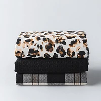 Harman Combo 'Leopard' Cotton Kitchen Towel - Set of 3