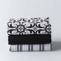 Harman Combo 'Deco Tile' Cotton Kitchen Towel - Set of 3