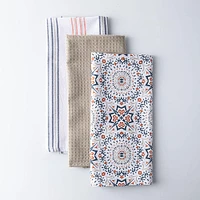 Harman Combo 'Warm Tile' Cotton Kitchen Towel - Set of 3