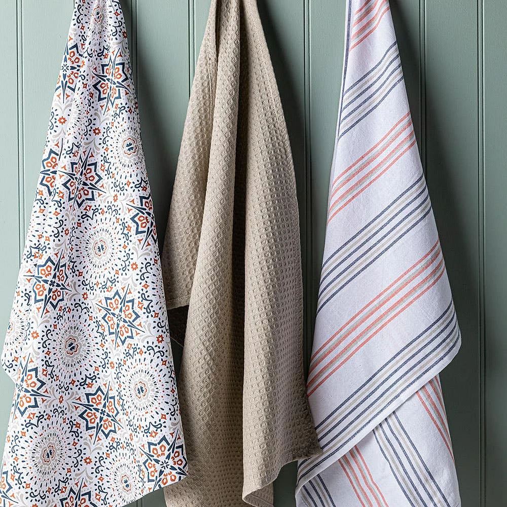 Harman Combo 'Warm Tile' Cotton Kitchen Towel - Set of 3