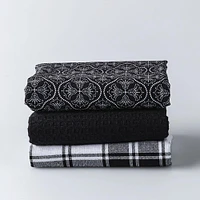 Harman Combo 'Dotted Tile' Cotton Kitchen Towel - Set of 3