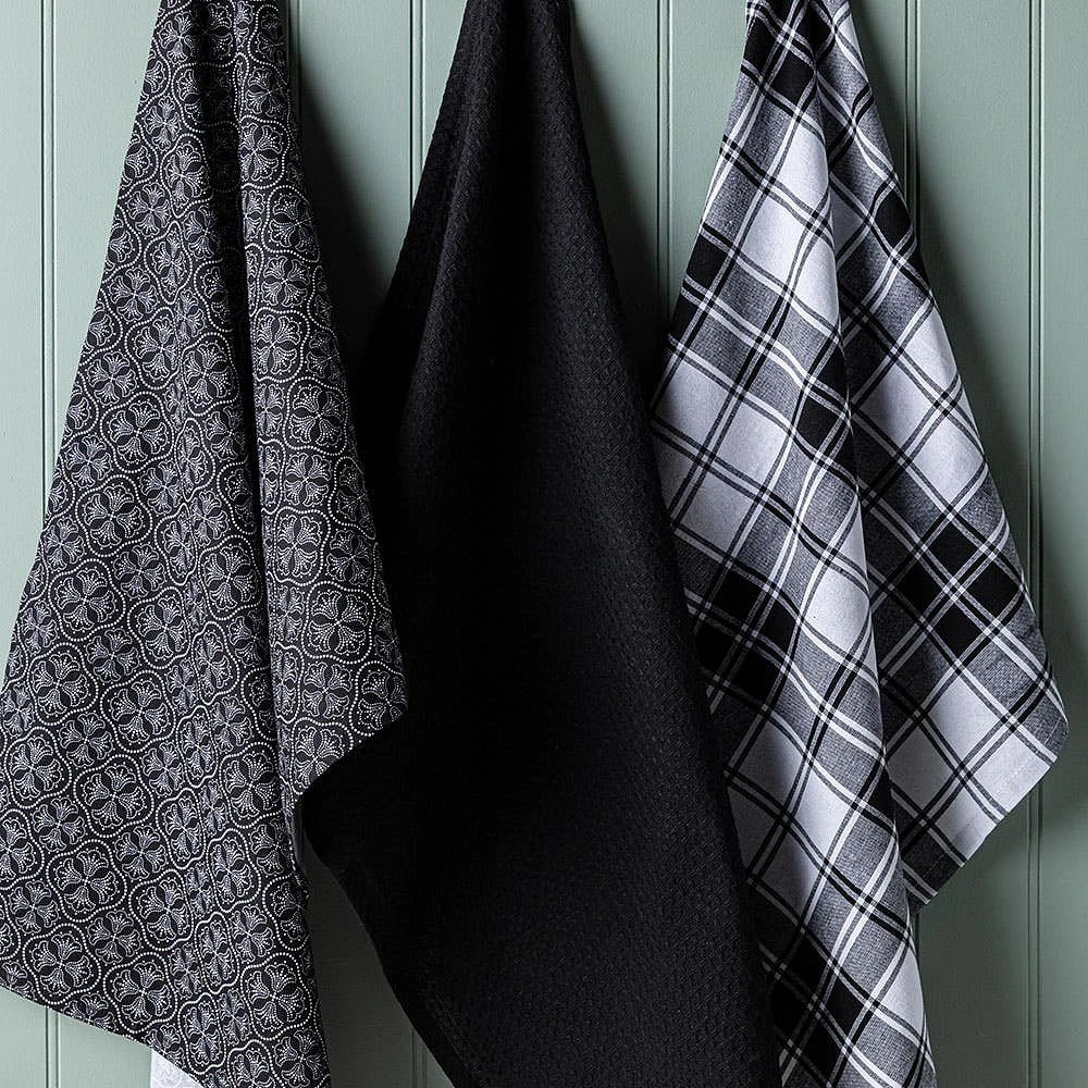 Harman Combo 'Dotted Tile' Cotton Kitchen Towel - Set of 3