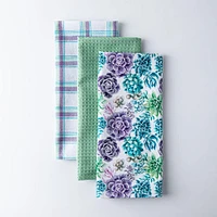 Harman Combo 'Succulent Garden' Cotton Kitchen Towel - Set of 3