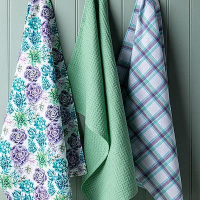Harman Combo 'Succulent Garden' Cotton Kitchen Towel - Set of 3