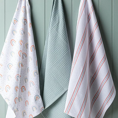 Harman Combo 'Rainbows' Cotton Kitchen Towel - Set of 3