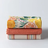 Harman Combo 'Citrus' Cotton Kitchen Towel - Set of 3