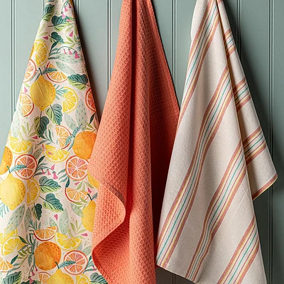 Harman Combo 'Citrus' Cotton Kitchen Towel - Set of 3