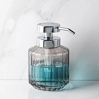 KSP Symphony Fluted Glass Soap Pump (Grey/Chrome)