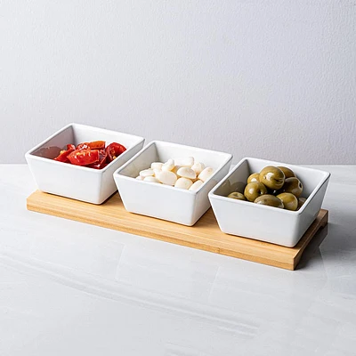 Kitchen Basics White Tidbit Serving Dish - Set of 4 (White)