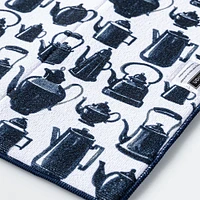 Harman Printed 'Tea Pots' Microfibre Dish Drying Mat (Navy)