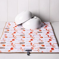 Harman Printed 'Mushrooms' Microfibre Dish Drying Mat (Multi Colour)