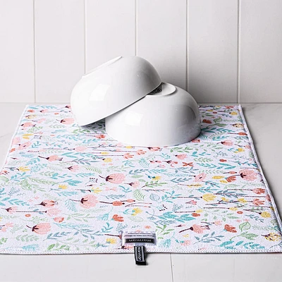 Harman Printed 'Floral Blossom' Microfibre Dish Drying Mat