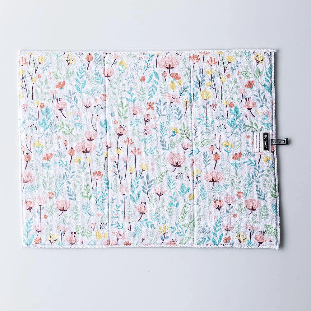Harman Printed 'Floral Blossom' Microfibre Dish Drying Mat