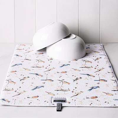 Harman Printed 'Birds' Microfibre Dish Drying Mat (Multi Colour)