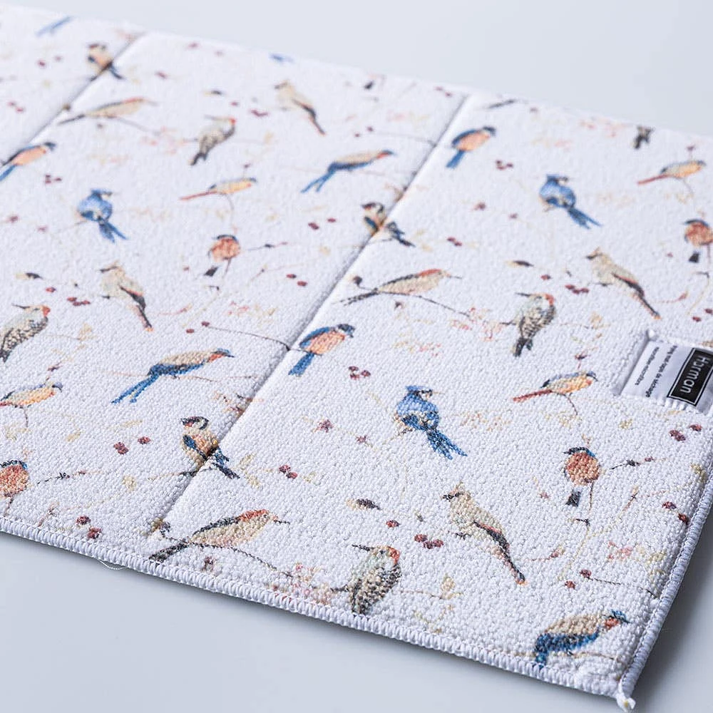 Harman Printed 'Birds' Microfibre Dish Drying Mat (Multi Colour)