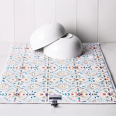 Harman Printed 'Summer Tile' Microfibre Dish Drying Mat