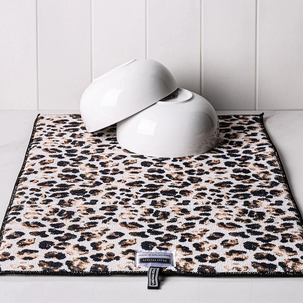Harman Printed 'Leopard' Microfibre Dish Drying Mat (Multi Colour)