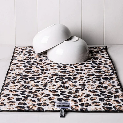 Harman Printed 'Leopard' Microfibre Dish Drying Mat (Multi Colour)