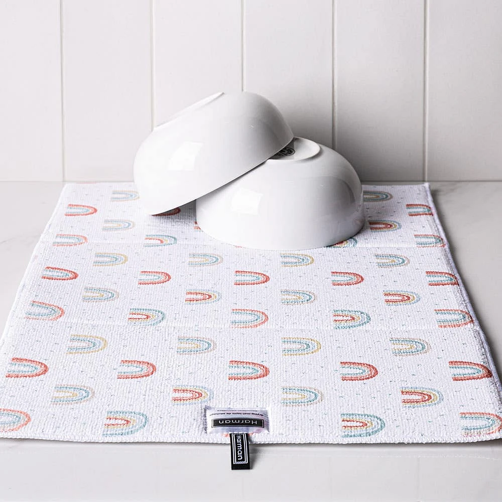 Harman Printed 'Rainbows' Microfibre Dish Drying Mat