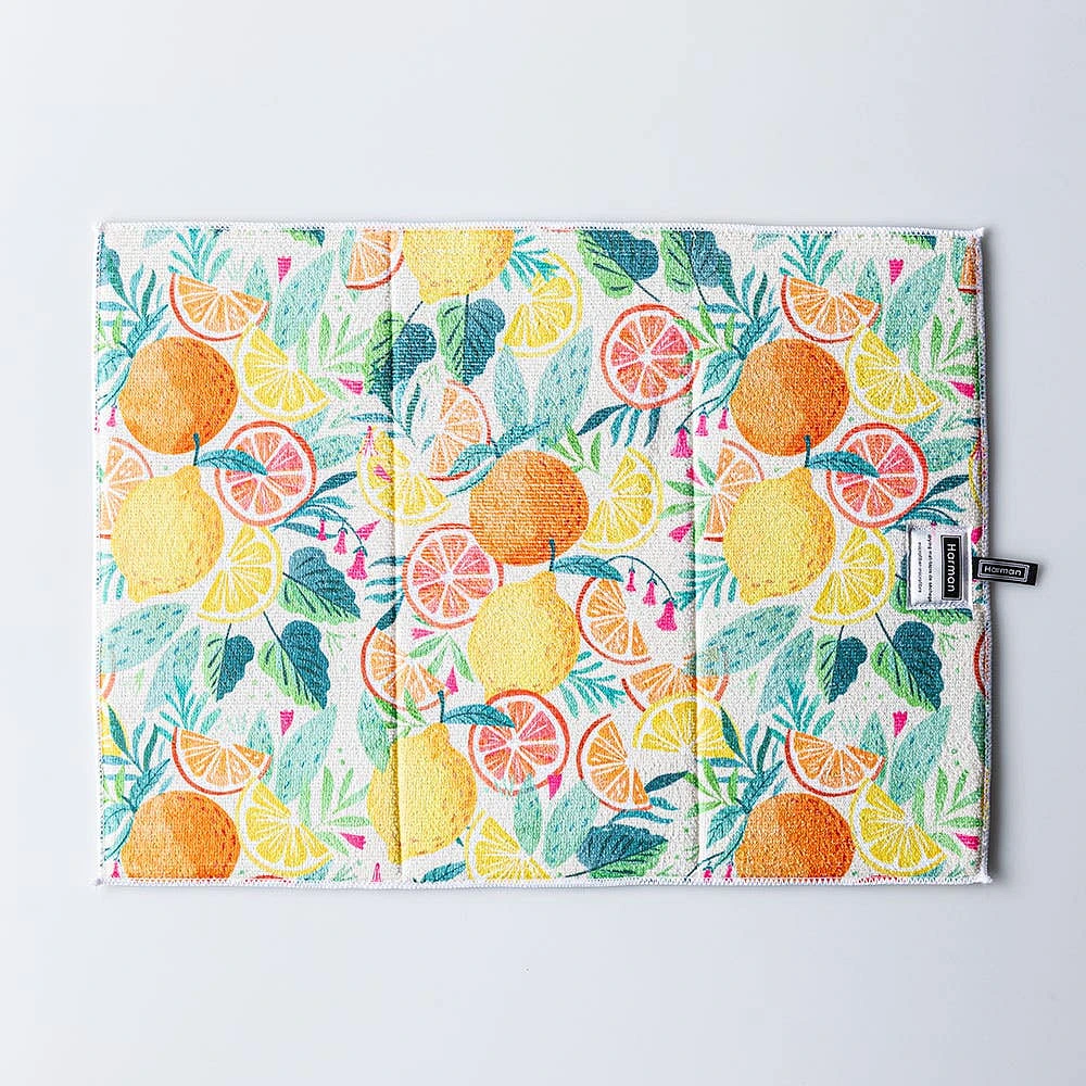 Harman Printed 'Citrus' Microfibre Dish Drying Mat