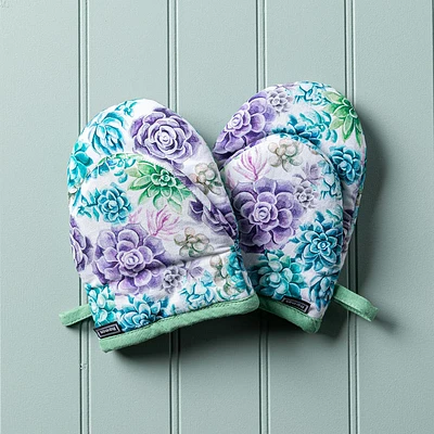 Harman Gourmet 'Succulent Garden' Cotton Mini Oven Mitt - Set of 2
