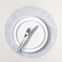 KSP Gather & Dine Leaf Cut-Out Vinyl Placemat (Silver)
