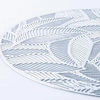 KSP Gather & Dine Leaf Cut-Out Vinyl Placemat (Silver)