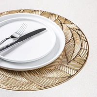 KSP Gather & Dine Leaf Cut-Out Vinyl Placemat (Gold)