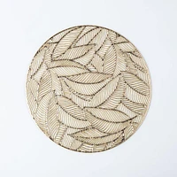 KSP Gather & Dine Leaf Cut-Out Vinyl Placemat (Gold)