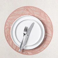 KSP Gather & Dine Leaf Cut-Out Vinyl Placemat (Rose Gold)