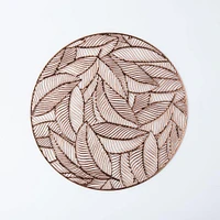 KSP Gather & Dine Leaf Cut-Out Vinyl Placemat (Rose Gold)