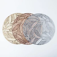 KSP Gather & Dine Leaf Cut-Out Vinyl Placemat (Rose Gold)