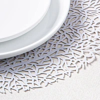 KSP Gather & Dine Tree Cut-Out Vinyl Placemat (Silver)