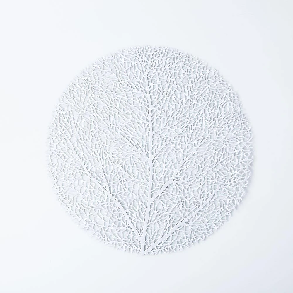 KSP Gather & Dine Tree Cut-Out Vinyl Placemat (Silver)