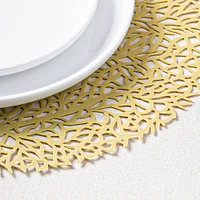 KSP Gather & Dine Tree Cut-Out Vinyl Placemat (Champagne Gold)