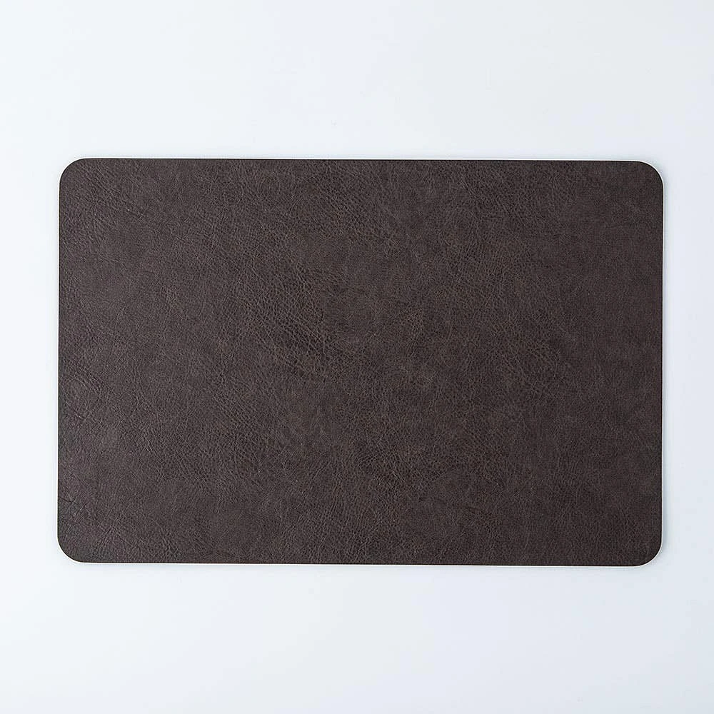 KSP Gather & Dine Supreme Leather Pvc Placemat (Dark Brown)