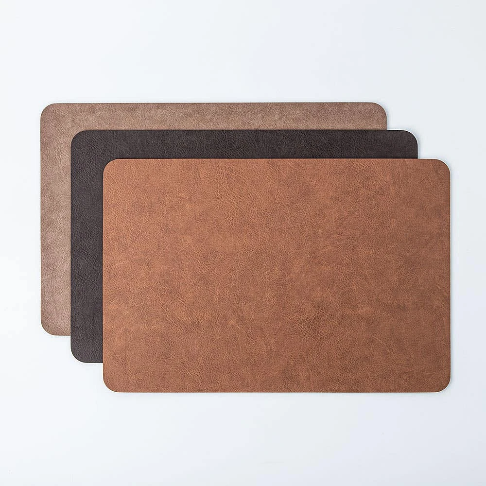 KSP Gather & Dine Supreme Leather Pvc Placemat (Dark Brown)